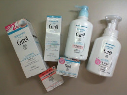 Set of 6, Japanese cosmetics CUREL. Shampoo 1, hair conditioner 1, foam cleanser 1, makeup remover 1, hair cream 1, face powder 1 Set of 6, Japanese cosmetics CUREL. Shampoo 1, hair conditioner 1, foam cleanser 1, makeup remover 1, hair cream 1, face powder 1