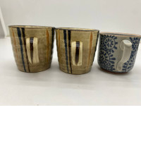 Set of 3 Small ceramic drinking glass