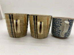 Set of 3 Small ceramic drinking glass