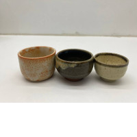 Set of 3 Small Japanese ceramic tea cup