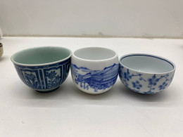Set of 3 Medium Japanese ceramic tea cup 
