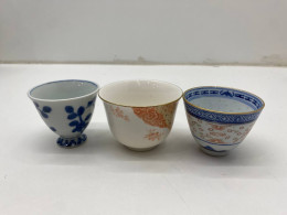 Set of 3 Small tall Japanese ceramic tea cup Set of 3 Small tall Japanese ceramic tea cup