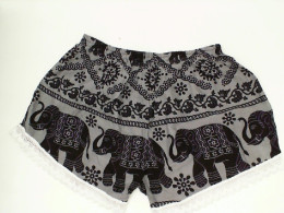 Gray shorts with black elephant print Gray shorts with black elephant print
