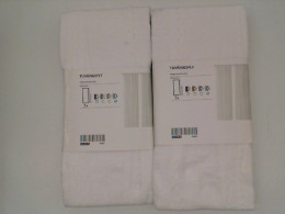 Set of 2 White window curtains