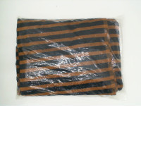 Black towel with brown pattern Black towel with brown pattern