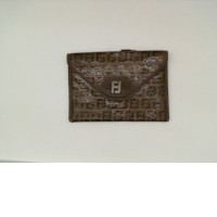 Women's brown patterned wallet 