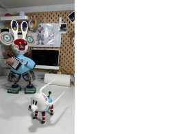 1 set of Two toys Rabbit and Dog together with Safe Case for Delivery