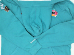 Women's light blue hooded sweatshirt 