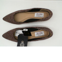 Brown plaid women's shoes