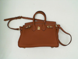 Women's shoulder bag, brick orange