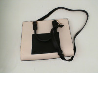 Women's white shoulder bag with black strap Women's white shoulder bag with black strap