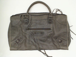 Large dark grey women's handbag 