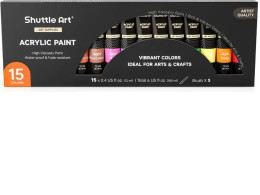 Acrylic Paint Set,12ml Tubes - Set of 15