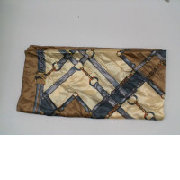 Cream colored scarf with pattern 