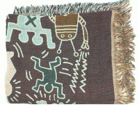 Large soft red carpet with pattern 