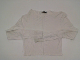 White long-sleeved round neck t-shirt Size Xs