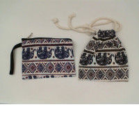 Set of 2 Small elephant pattern wallet Set of 2 Small elephant pattern wallet