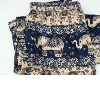 Elephant print long pants