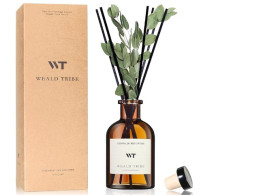 WEALD TRIBE Flower Reed Diffuser Set Eucalyptus & Lavender Scent For Bathroom Accessories Shelf Decor & Air Fresheners, Sticks Defusers With 4.0 fl oz Essential Oils, House Bedroom Office Decor & Gift