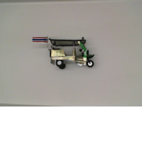 Toy tuk tuk made from cans 