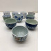 Set of 10 Japanese ceramic teacup with Japanese pattern 
