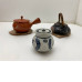 Set of 3 Japanese ceramic teapot with teapot stand