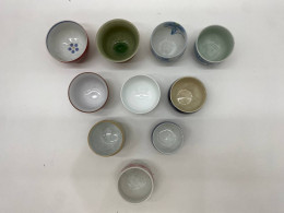Set of 10 Japanese ceramic teacup with Japanese pattern Set of 10 Japanese ceramic teacup with Japanese pattern