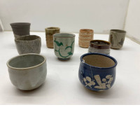 Set of 9  Large tall Japanese ceramic mug 