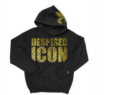 Despised Icon Champion Gold Foil Hoodie Black color