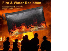Fireproof Money Bag, 10.6"x6.7" Fireproof and Waterproof Cash Bag, 5" x 8" Small Fireproof Bag, Fireproof Bank Bag, Fireproof Safe Storage Pouch Envelope for Document, Bank Deposit,Passport Fireproof Money Bag, 10.6"x6.7" Fireproof and Waterproof Cash Bag, 5" x 8" Small Fireproof Bag, Fireproof Bank Bag, Fireproof Safe Storage Pouch Envelope for Document, Bank Deposit,Passport