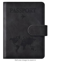 Eoehro Passport Holder for Travel Essentials, Passport Wallet Cover Case for Travel Must Haves Accessories,Passport Book Holders for Women and Men(black)