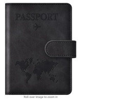 Eoehro Passport Holder for Travel Essentials, Passport Wallet Cover Case for Travel Must Haves Accessories,Passport Book Holders for Women and Men(black)
