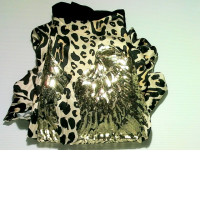 Leopard dress with chiffon