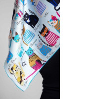 Cat In The Rom Print Twilly Multi Color