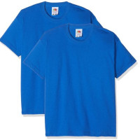 Set of 2  Fruit of the Loom Boy's T-Shirt  Blue Size S
