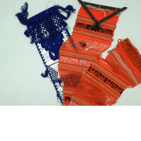 Set of 2 Home decoration flags in Northern Thailand 