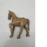 Carved wooden horse