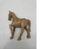 Carved wooden horse
