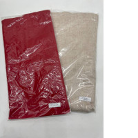 Set of 2 Women's red and cream colored scarf 
