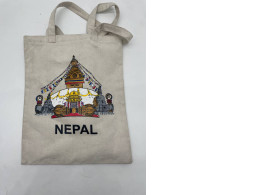 White cloth bag with pattern 