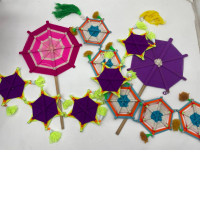 Set of 4  Colorful hanging rope for home decoration