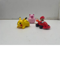 Set of 3 Mario Pikachu Toys 