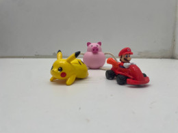 Set of 3 Mario Pikachu Toys 