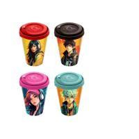 Set of 4 plastic glasses movie characters