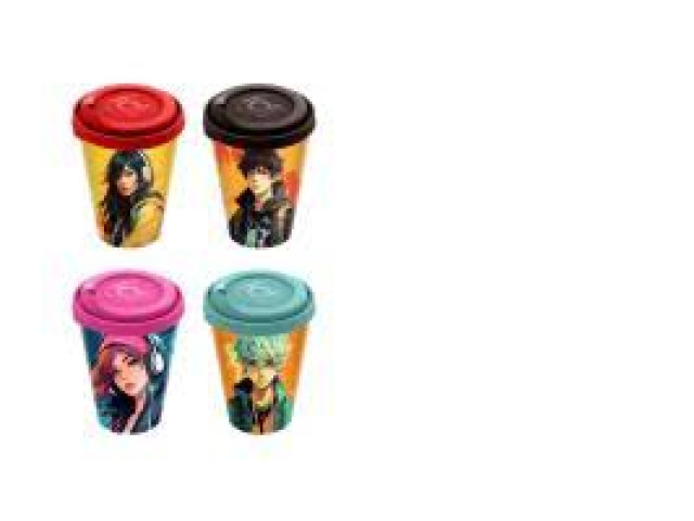 Set of 4 plastic glasses movie characters Set of 4 plastic glasses movie characters