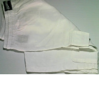 short cotton trousers white