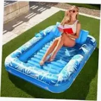 sloosh inflatable tanning pool lounger float for adults 