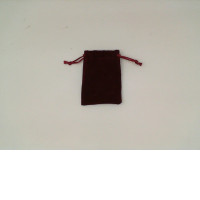 Small red velvet bag
