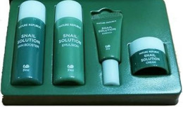 Set of 4 Nature Republic Snail Solution Skin Care Travel Kit Italy Set of 4 Nature Republic Snail Solution Skin Care Travel Kit Italy