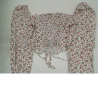 Long sleeve round neck shirt with floral pattern Size S